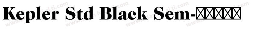 Kepler Std Black Sem字体转换